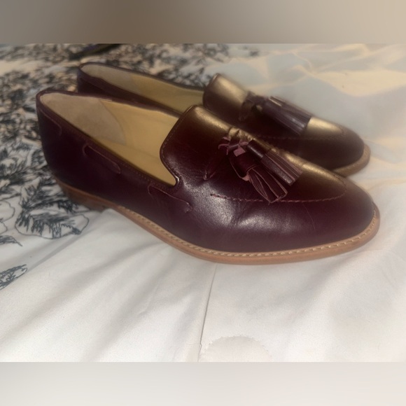 Burgundy Tassel Loafers - Picture 1 of 3